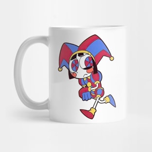 Pomni concerned running away Mug